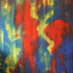 Tittle Red Horse / Červený kůn / Oil on Canvas / Dimension : 127x110cm / Year: 2018 / Status: available / dostupny
