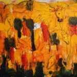 Title:Wild landascape,Divoká krajina, Medium: Oil on Canvas, Dimension: 52X72cm / Year: 2020 / Status:Private collections / V soukromé sbírce