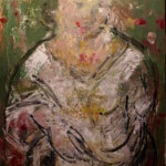 Title:Disturbed in raspberries,Vyrušená v malinach, Medium: Oil on Canvas, Dimension:70X40cm / Year: 2020 / Status: available / dostupne