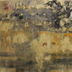 Title:National theatre.Golden ship Prague,Národní divadlo Zlatá loď Praha,Medium: Oil on Canvas, Dimension: 60x80cm / Year: 2020 / Status: Private collections / V soukromé sbírce