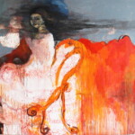 Title:Passion in the mirror,Vášeň v zrcadle,Medium: Oil on Canvas, Dimension: 155x145cm / Year: 2021 / Status: available / dostupne