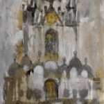 Title:Tyn Church,Týnský chrám,Medium: Oil on Canvas, Dimension: 145x100cm / Year: 2021 / Status: available / dostupne
